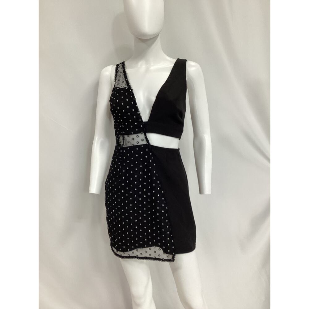 h:ours Black and White Polka Dot Dress - Picture 2 of 4